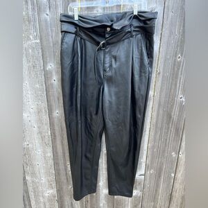 Open Edit Faux Leather Pants